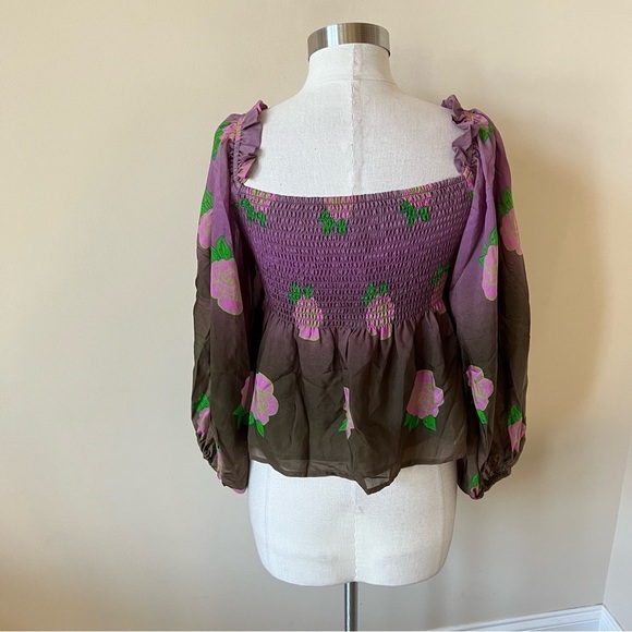 New! Cynthia Rowley Rosalia silk top 13658 - Picture 7 of 14